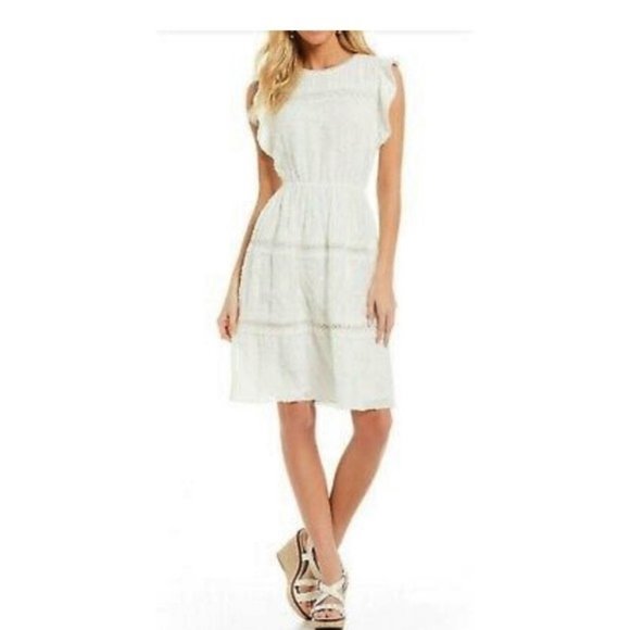 Gibson Latimer Dresses & Skirts - New Gibson Latimer White Jacquard Dress Size XL